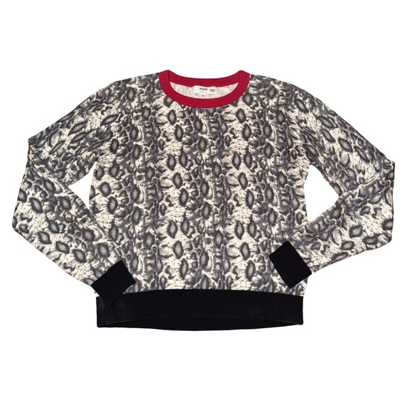 Koche Collective Women’s Python Print Crewneck Sweater Like New Orig $229 - Picture 3 of 9